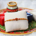 Indianvibez Rudraksh Beads Designer Rakhi | Grocsy
