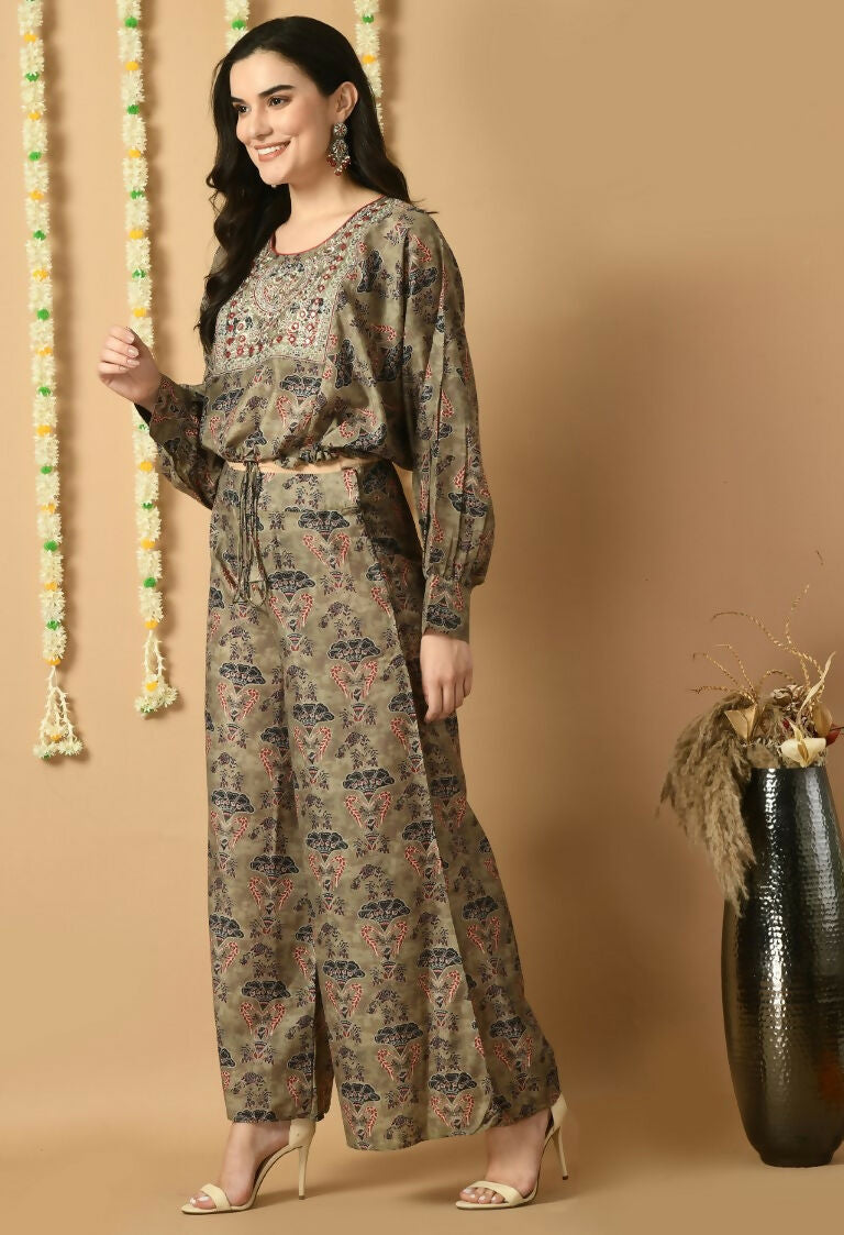Joban Fashion D.Green Maslin Kurta Set | Grocsy