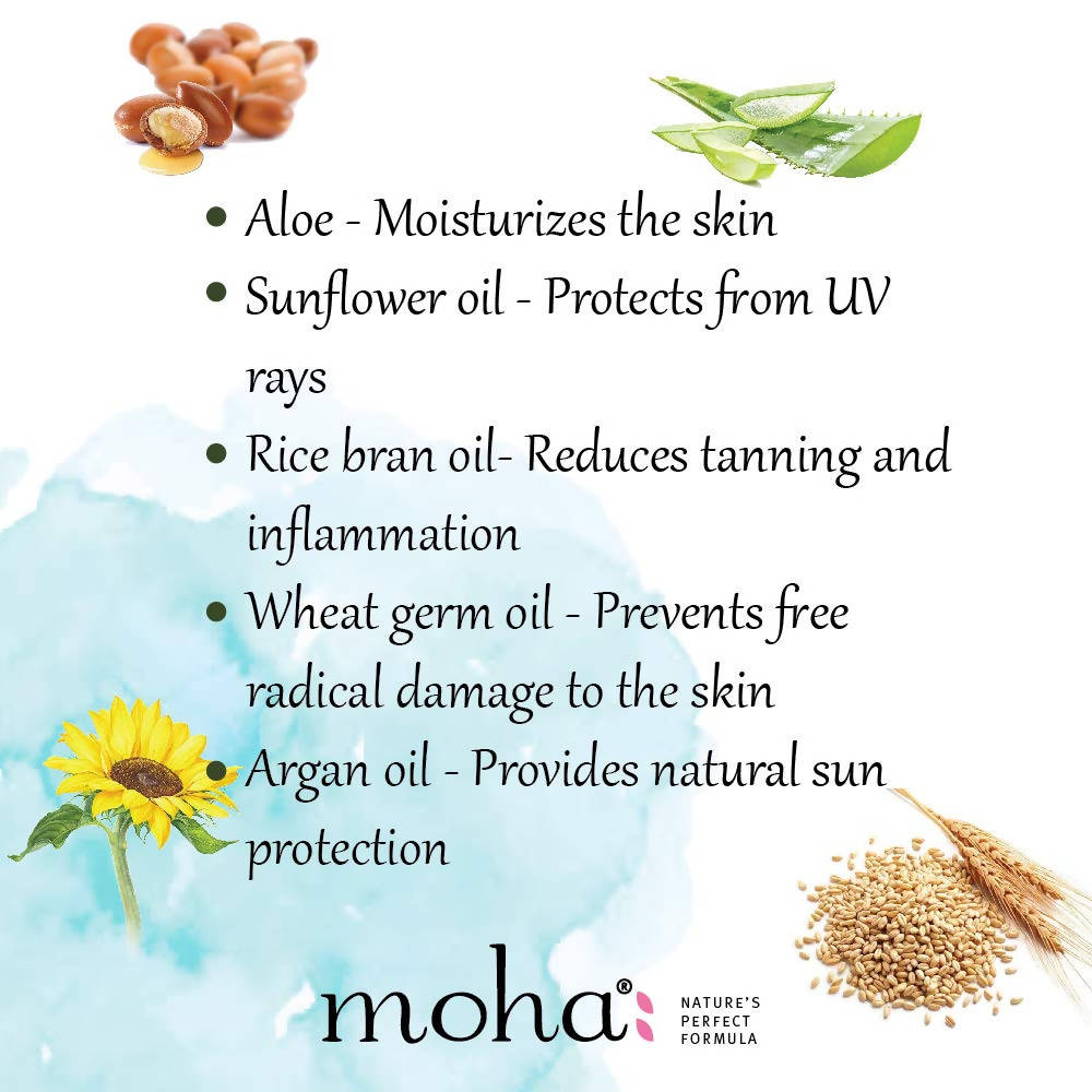 Moha Herbal Sunscreen Lotion with SPF 50 | Grocsy