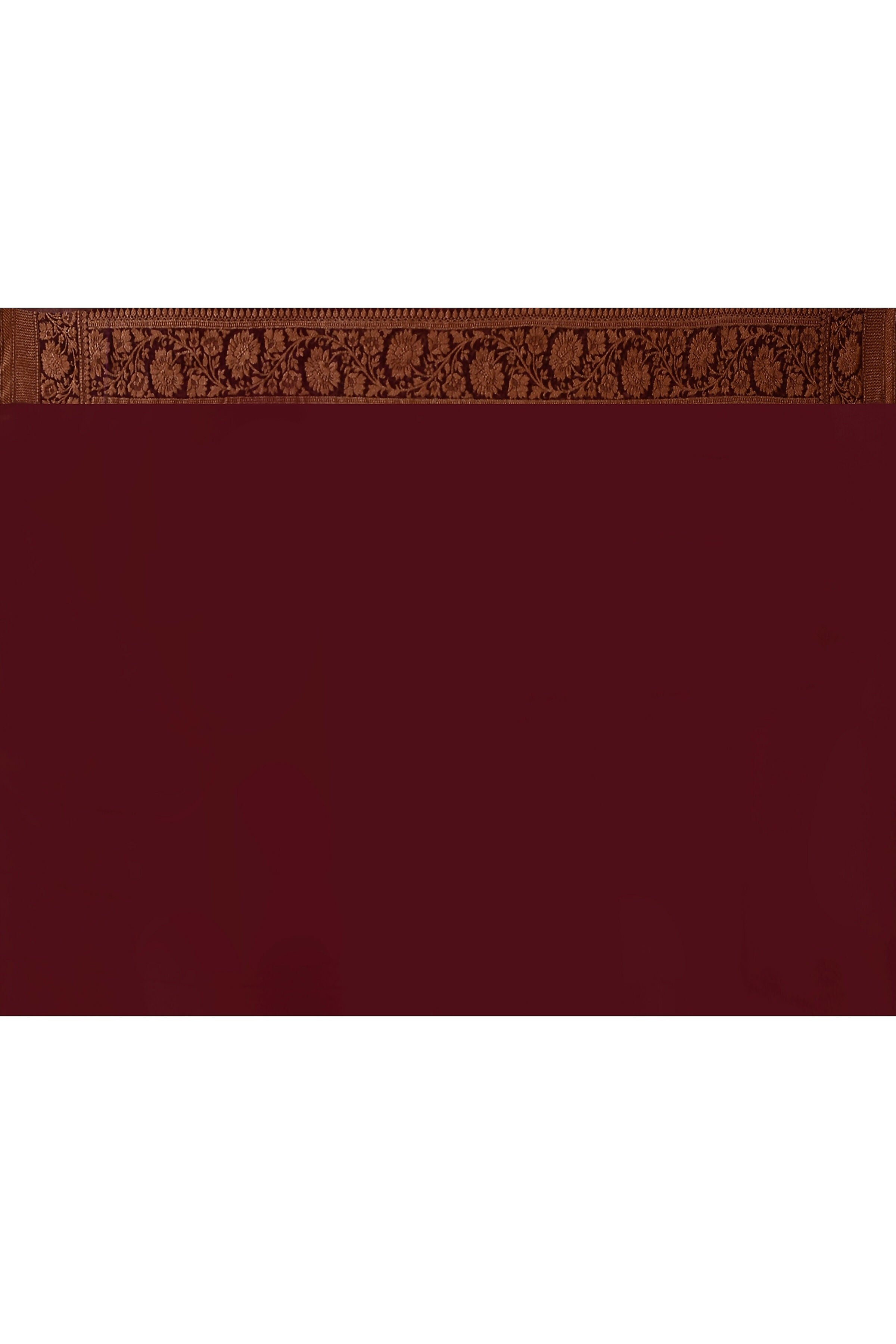 Joban Fashion Coral Crepe Chiffon Pure Handloom Banarasi Silk Saree | Grocsy