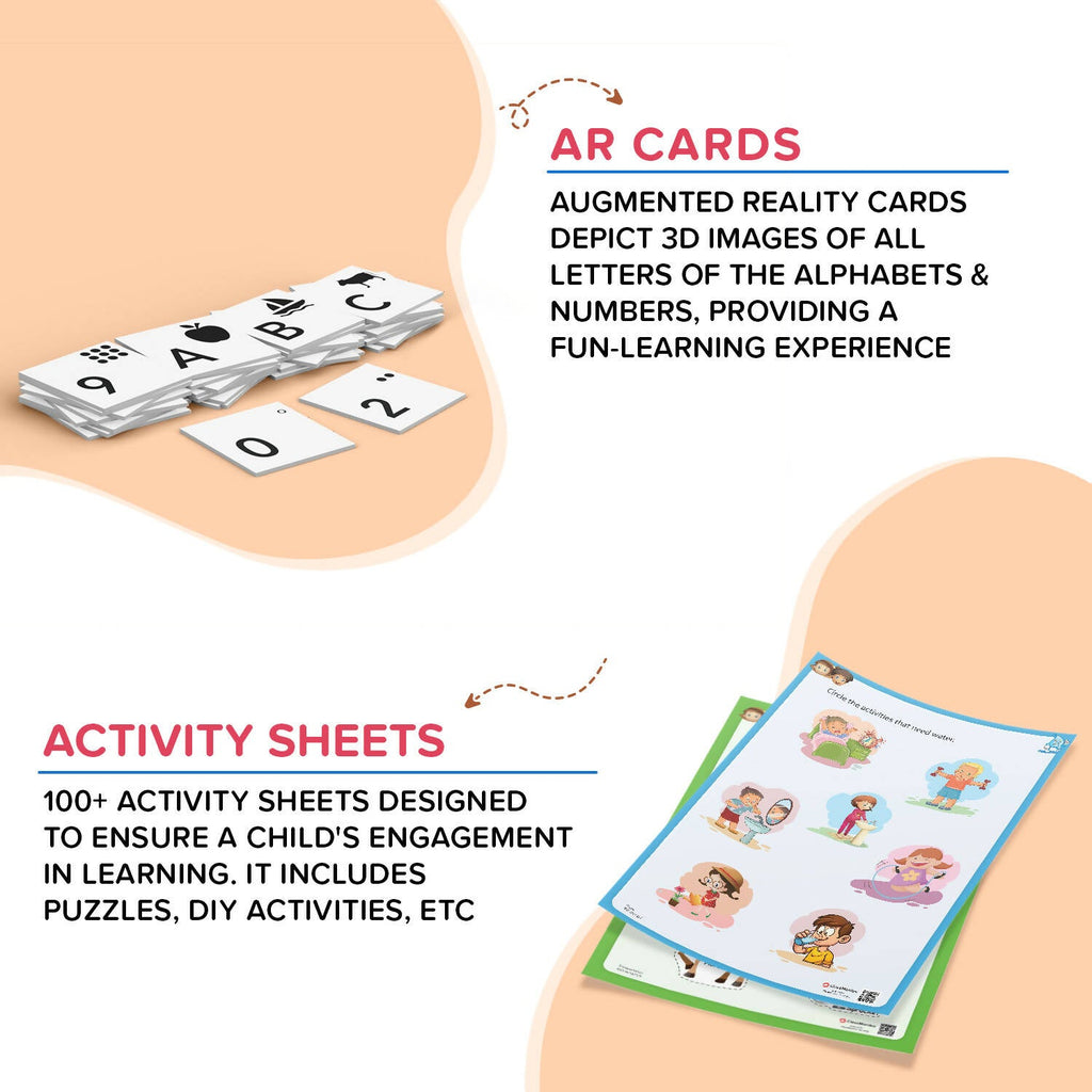 ClassMonitor All in One Nursery Learning Educational Kit with Free Mobile App includes 14+ Preschool Activities for kids of Age 2.5 - 3.5 Years | Grocsy
