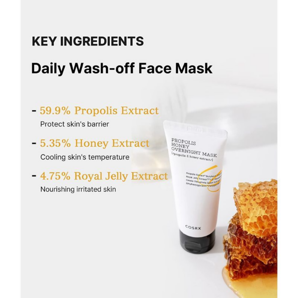 Cosrx Full Fit Propolis Honey Overnight Mask | Grocsy