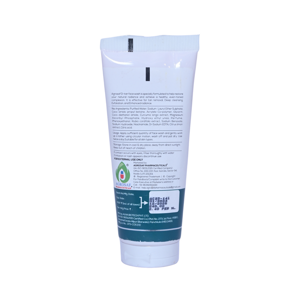 Agrosaf D-Tan Face Wash | Grocsy