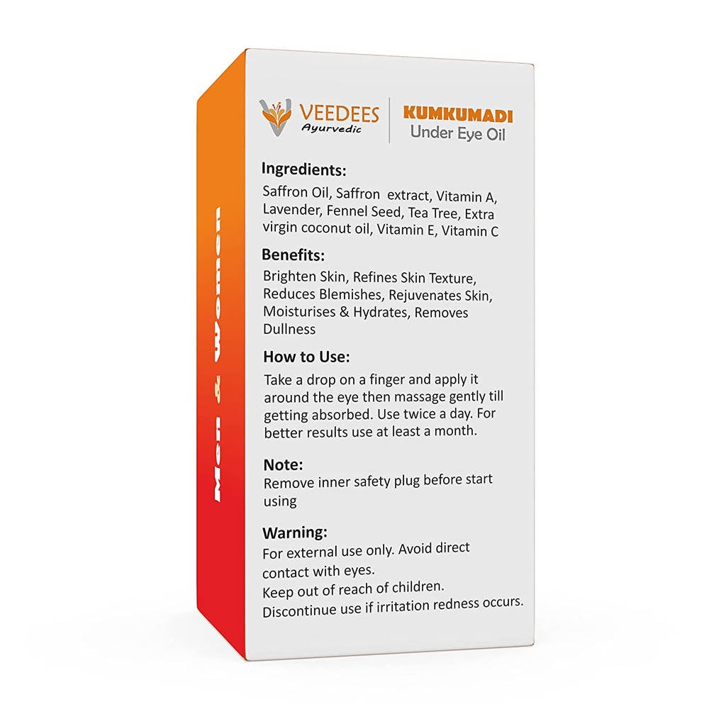 Veedees Kumkumadi Under Eye Oil | Grocsy