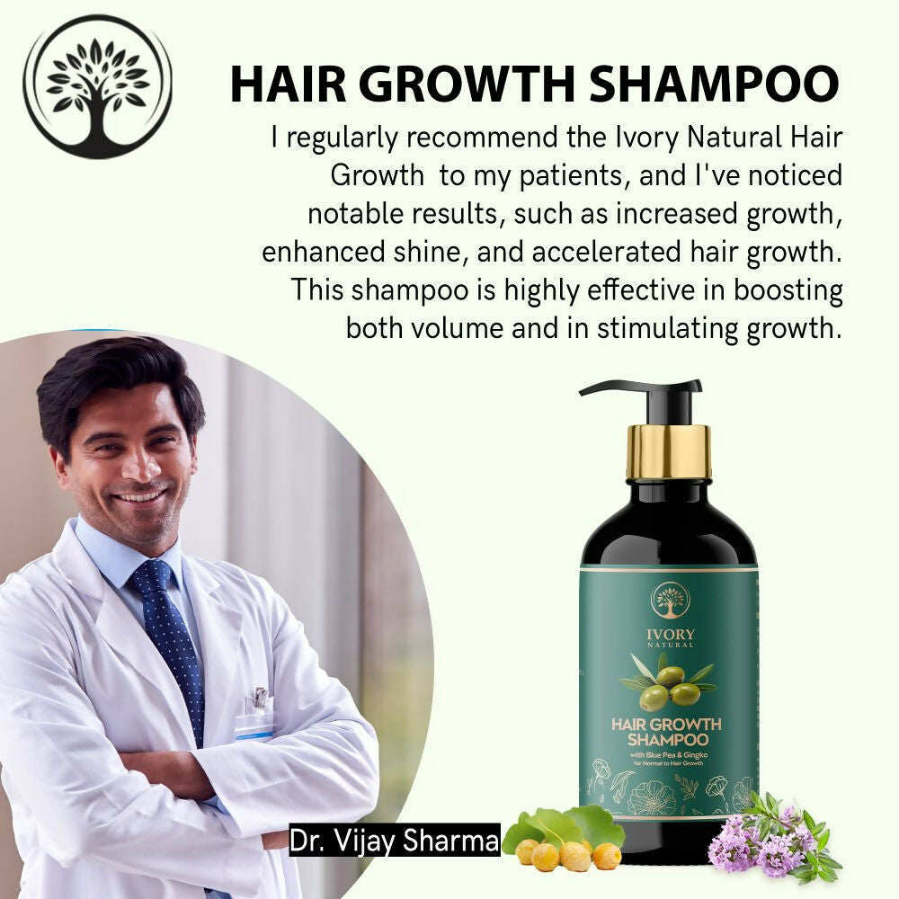 Ivory Natural Hair Shampoo For Growth - Hair Wellness & Nourishment For Both Men And Women | Grocsy