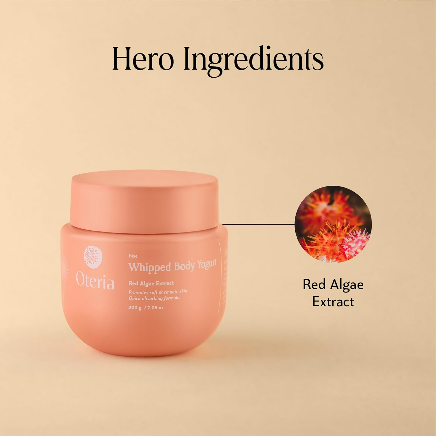 Oteria Premium Hydrating Body Yogurt Infused With Red Algae Extract Gel For Summer Moisturizer & Beauty Essential | Grocsy