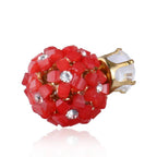 Trendoo Jewelry Gold-Polished Stylish Fancy Party Wear Red Studs | Grocsy