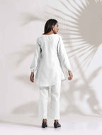 trueBrowns White Cotton Blend Co-ord Set | Grocsy