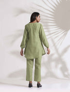 trueBrowns Green Cotton Blend Co-ord Set | Grocsy