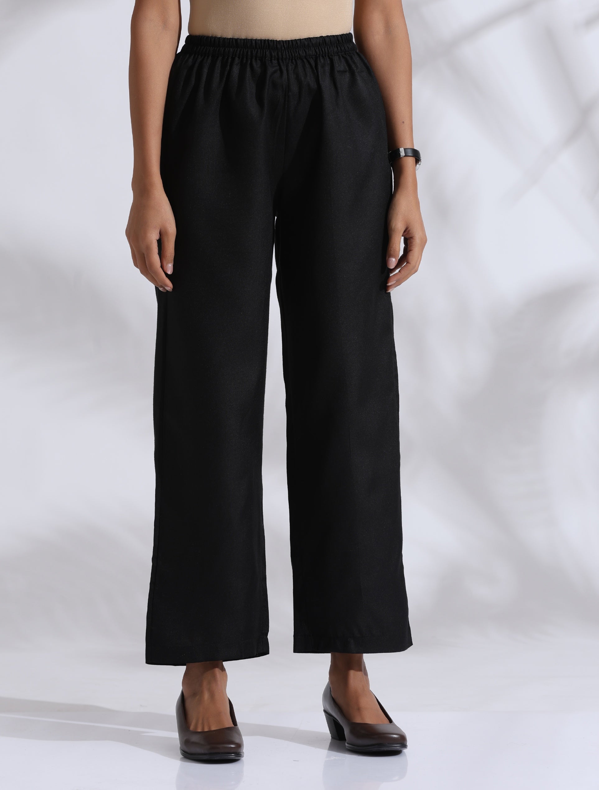 trueBrowns Black Slub Kurta Co-ord Set | Grocsy