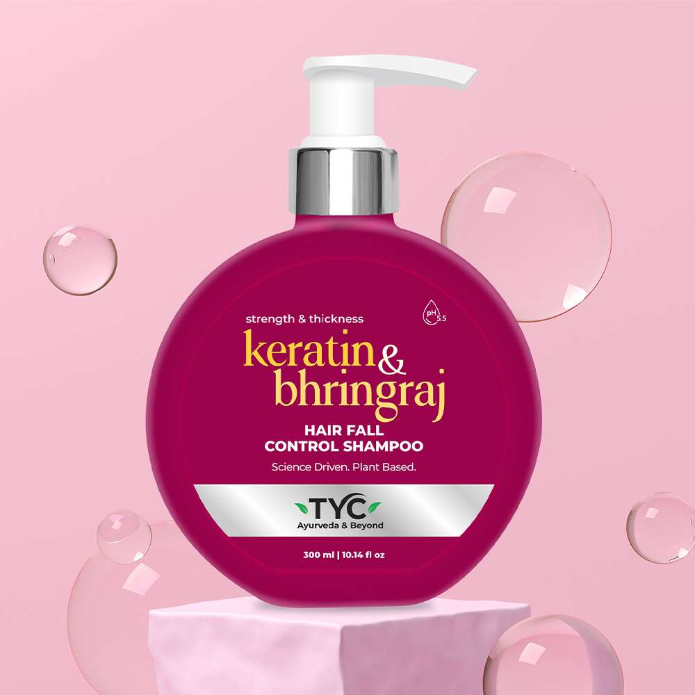 TYC Hair Fall Control Shampoo - Keratin + Bhringraj | Grocsy