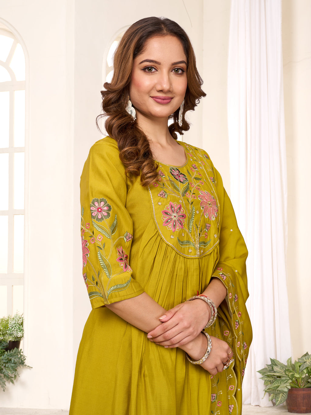 Pramukh Fab Mustard Color Viscose Roman Silk Kurta Set | Grocsy