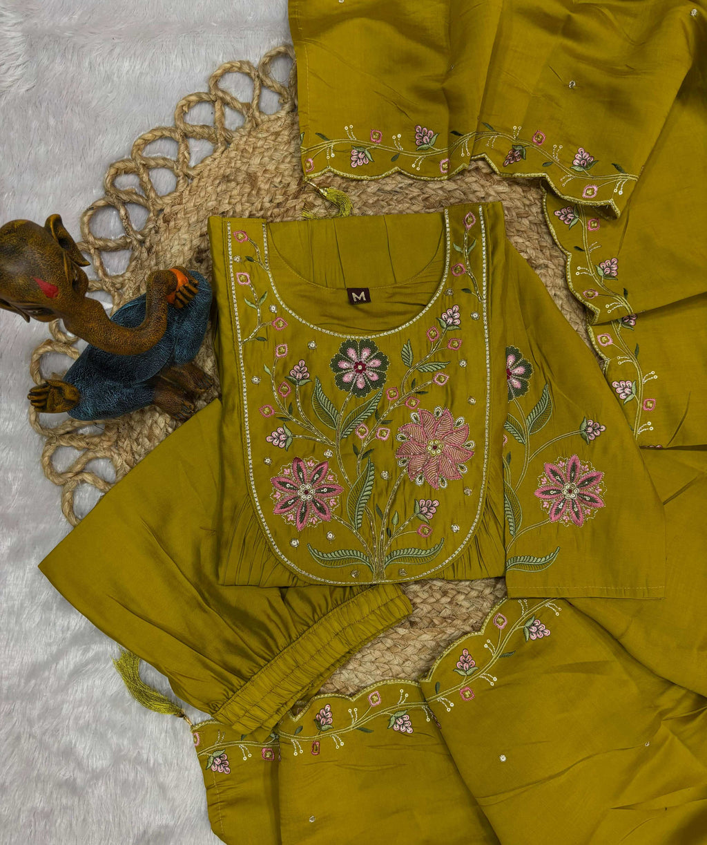Pramukh Fab Mustard Color Viscose Roman Silk Kurta Set | Grocsy