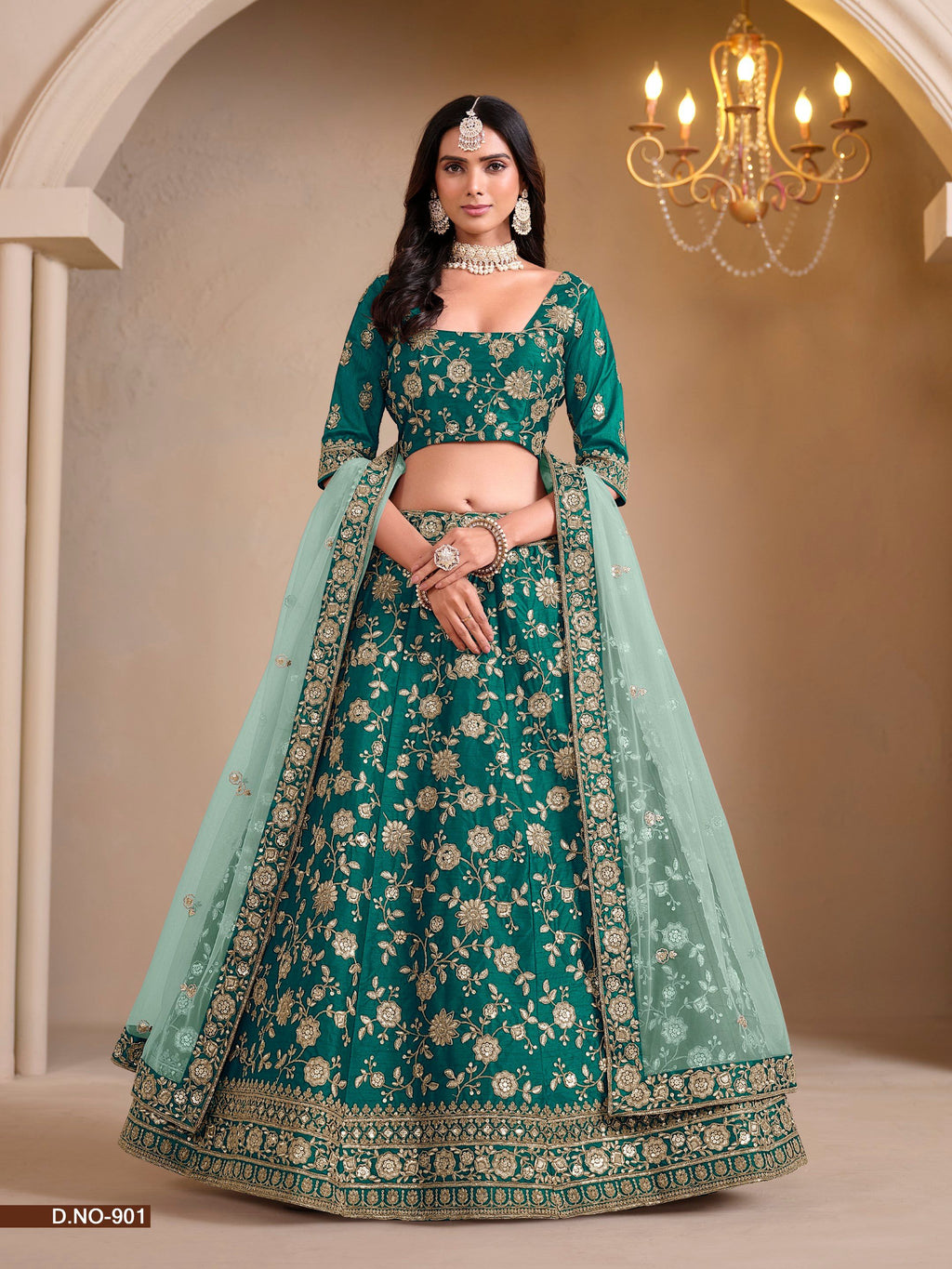 Anaita Green Art Silk Designer Lehenga With Blouse | Grocsy