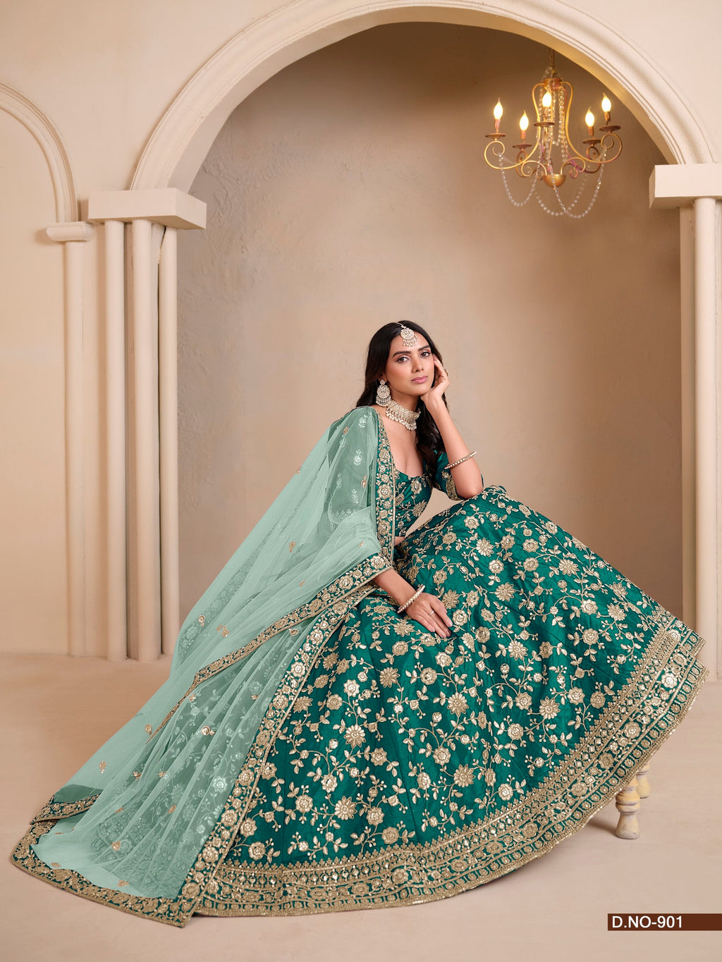 Anaita Green Art Silk Designer Lehenga With Blouse | Grocsy