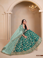 Anaita Green Art Silk Designer Lehenga With Blouse | Grocsy