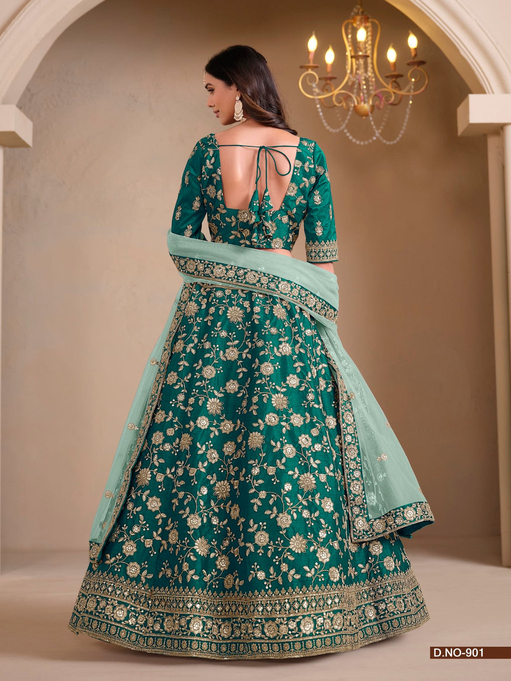 Anaita Green Art Silk Designer Lehenga With Blouse | Grocsy