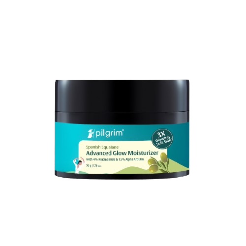 Pilgrim Glow Moisturizer Face Cream With Niacinamide & Vitamin C For Glowing Skin, Dry Skin Hydration, Non-Greasy | Grocsy
