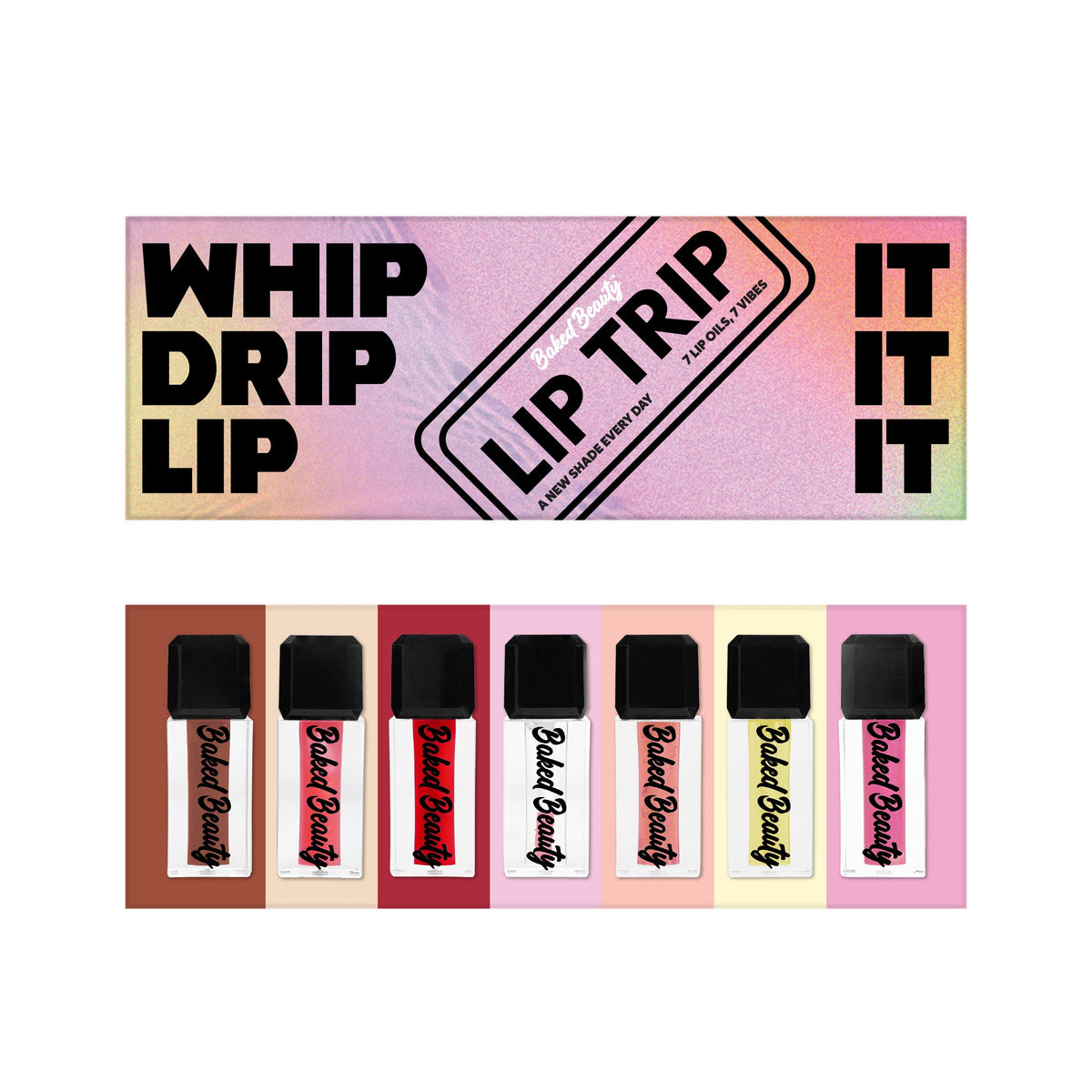 Baked Beauty Lip Trip Lip Oils (Set of 7) | Grocsy