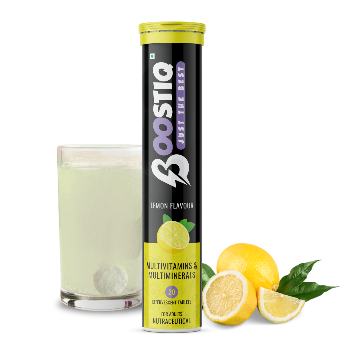 BOOSTIQ Multivitamin Effervescent Tablets - Lemon Flavour | Grocsy