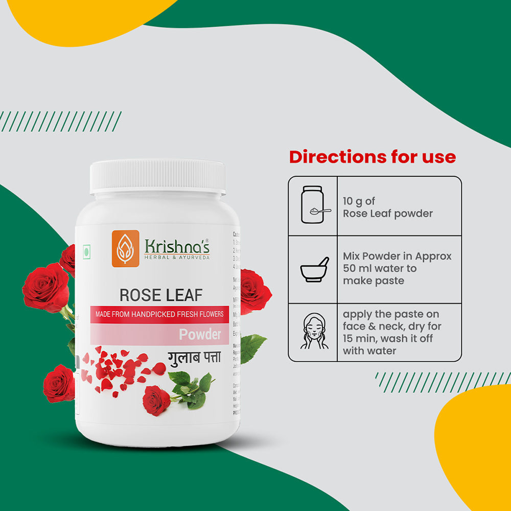 Krishna'S Herbal & Ayurveda Rose Leaf Powder | Grocsy