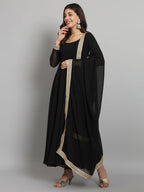 Fab Fashion Black Gota Anarkali Set | Grocsy