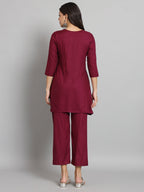 Fab Fashion Maroon Co-Ord Set | Grocsy