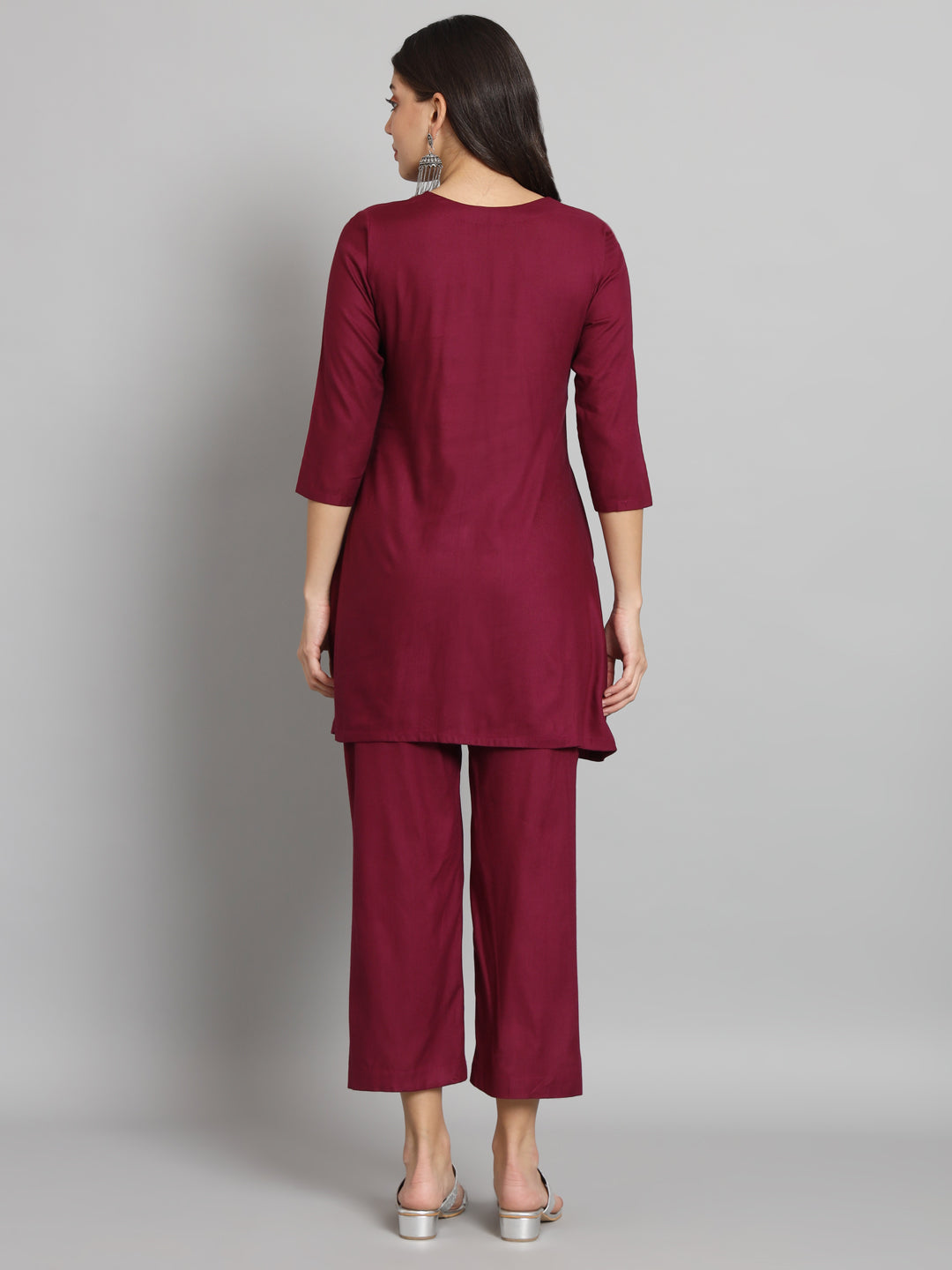 Fab Fashion Maroon Co-Ord Set | Grocsy
