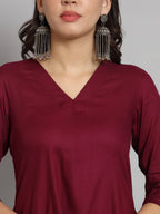 Fab Fashion Maroon Co-Ord Set | Grocsy