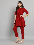 Fab Fashion Cherry Red Co-Ord set | Grocsy