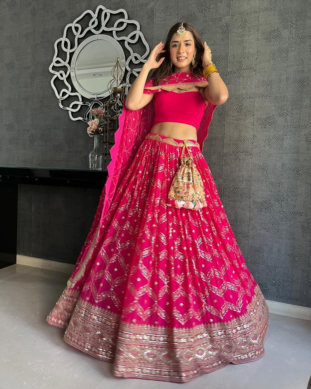 Lehenga Mart Glamorous Designer Lehenga Choli for Bridal and Bridesmaids Wedding Wear Choli | Grocsy