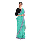 Exclusive Collection 100% Pure Cotton Green Tant Saree With Hand Weaving Work | Grocsy