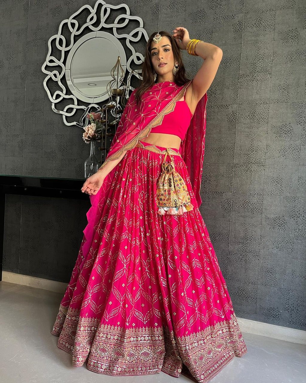 Lehenga Mart Glamorous Designer Lehenga Choli for Bridal and Bridesmaids Wedding Wear Choli | Grocsy