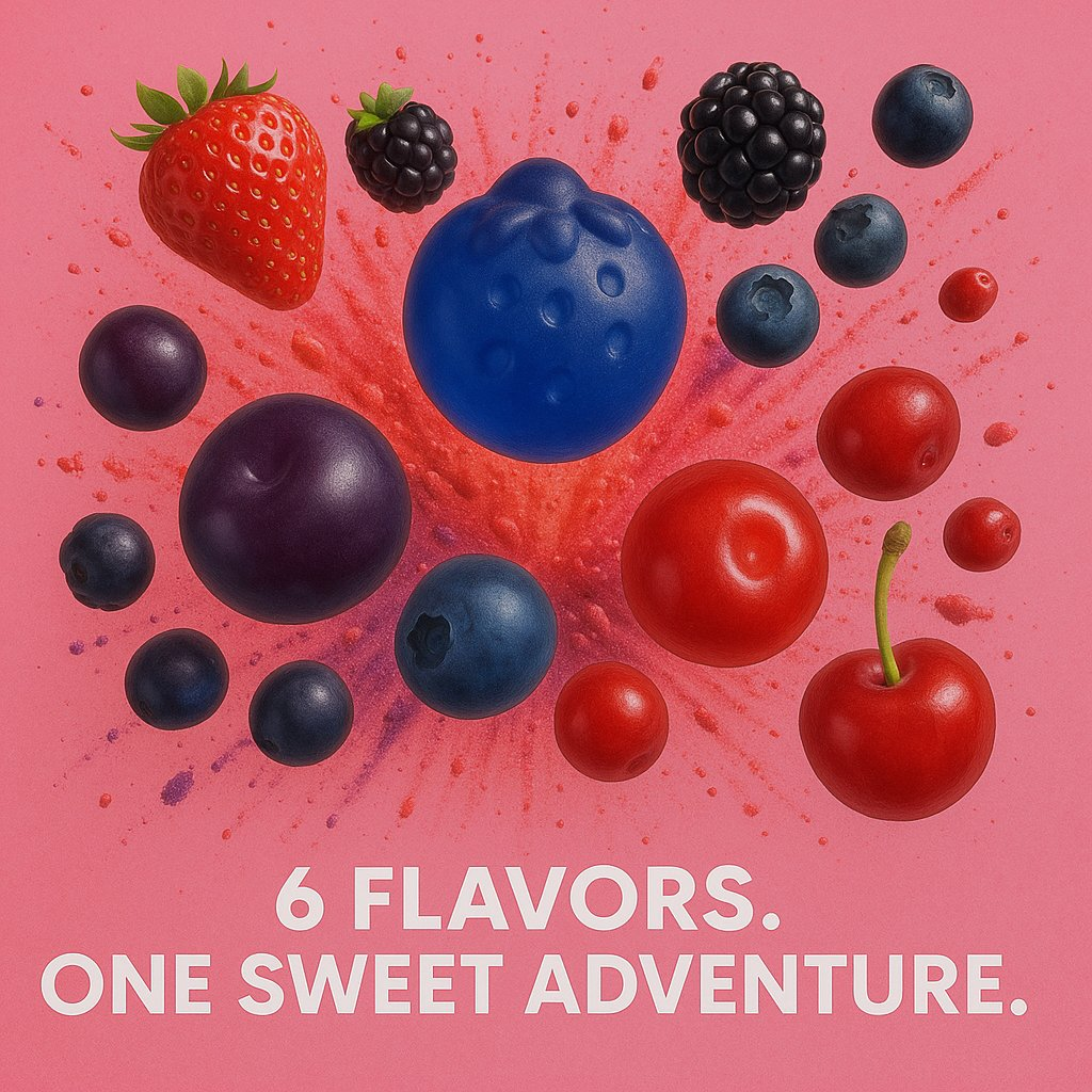 Confect Berry Blast Gummies | Pack of Strawberry, Blackberry, Blueberry, Cranberry, Grape, Cherry Gummies | | Grocsy