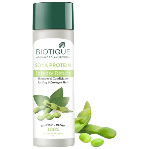 Biotique Advanced Ayurveda Bio Soya Protein Fresh Nourishing Shampoo | Grocsy