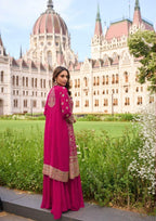 Anaita Georgette Stitched Suit With Embroidery & Beats Work | Grocsy