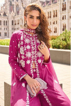 Anaita Rani-Pink Silk Stitched Suit With Embroidery Work | Grocsy