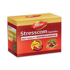 Dabur Stresscom Ashwagandha 12 Strips X 10 Capsules | Grocsy