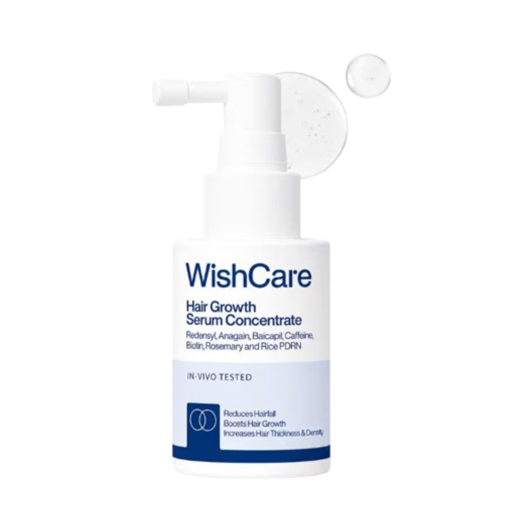 Wishcare Hair Growth Serum Concentrate + Multi Peptide Anti Hairfall Shampoo Combo | Grocsy