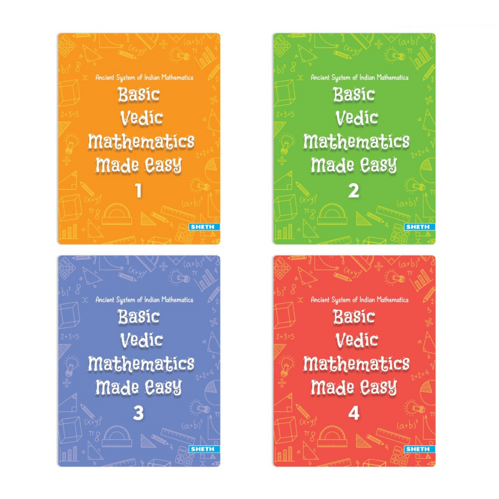 Basic Vedic Mathematics| Set of 4| Maths Book| Ages 6-10 Years | Grocsy