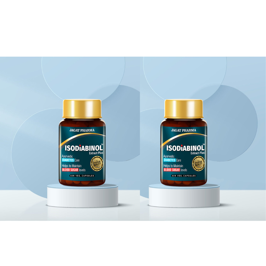 Jagat Pharma ISODIABINOL Capsules 100% Ayurvedic Diabetes Care 60 Caps | Grocsy