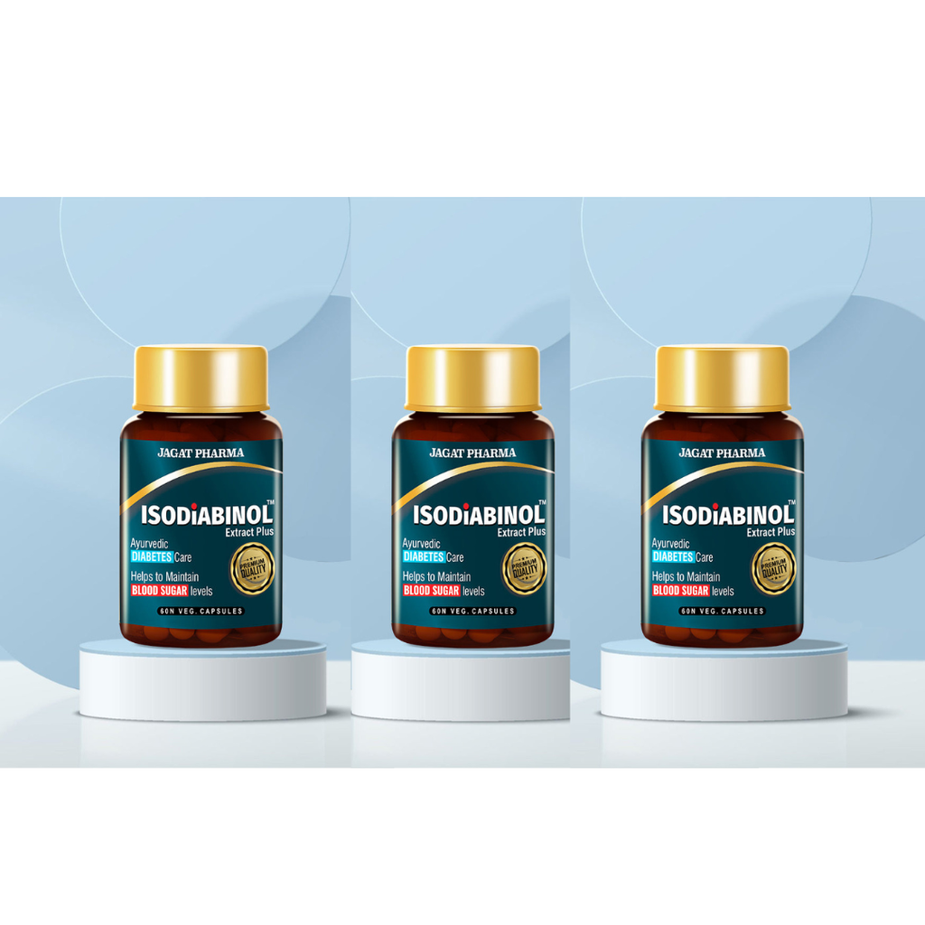 Jagat Pharma ISODIABINOL Capsules 100% Ayurvedic Diabetes Care 60 Caps | Grocsy