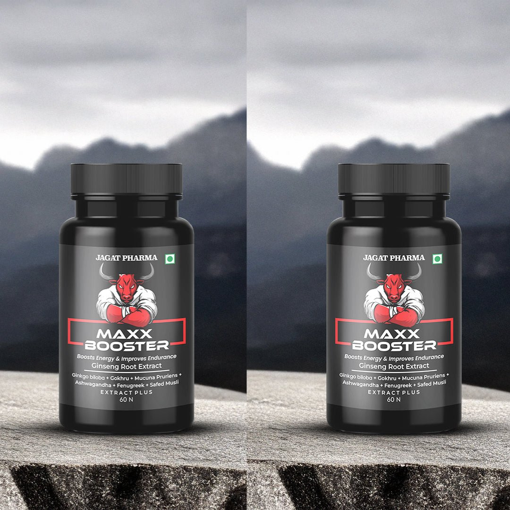 Jagat Pharma Maxx Booster- 60 Capsule Muscle Mass Gainer and Stamina Booster | Grocsy