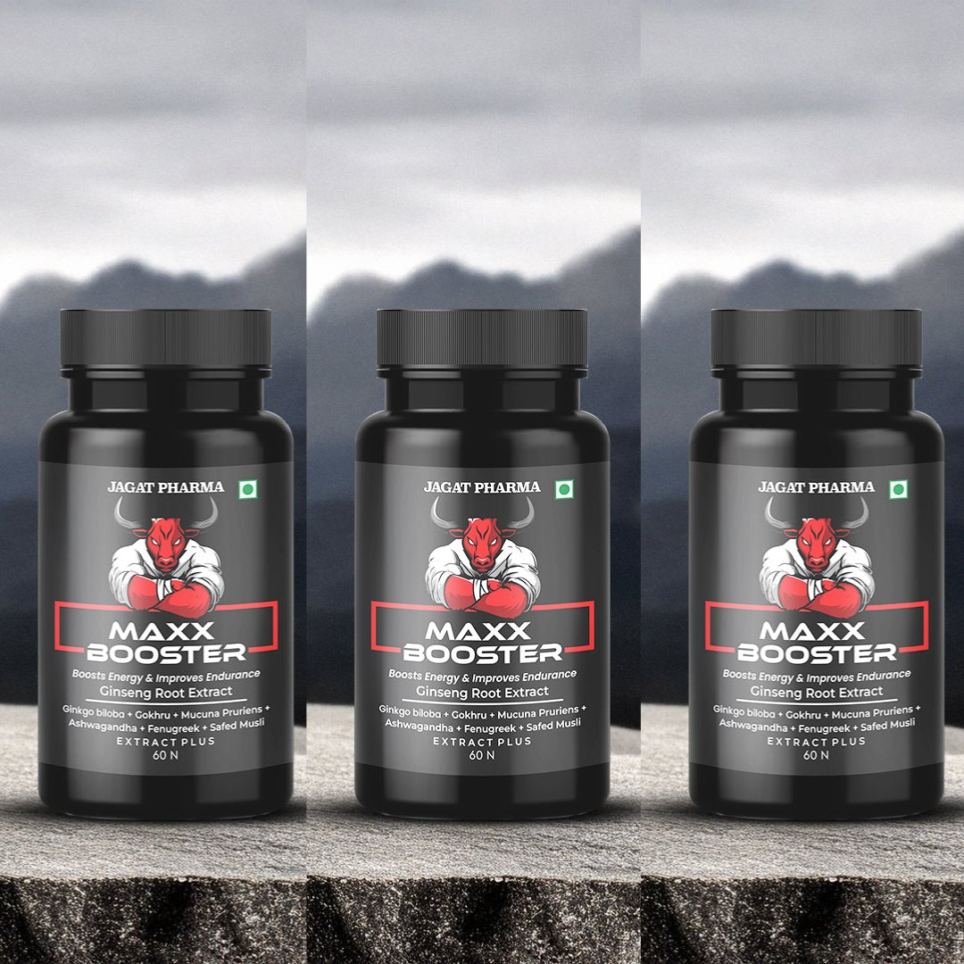 Jagat Pharma Maxx Booster- 60 Capsule Muscle Mass Gainer and Stamina Booster | Grocsy