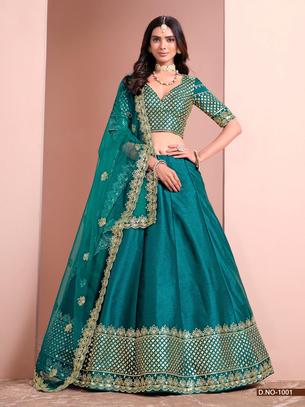 Anaita Turquoise Art Silk Designer Lehenga With Blouse | Grocsy