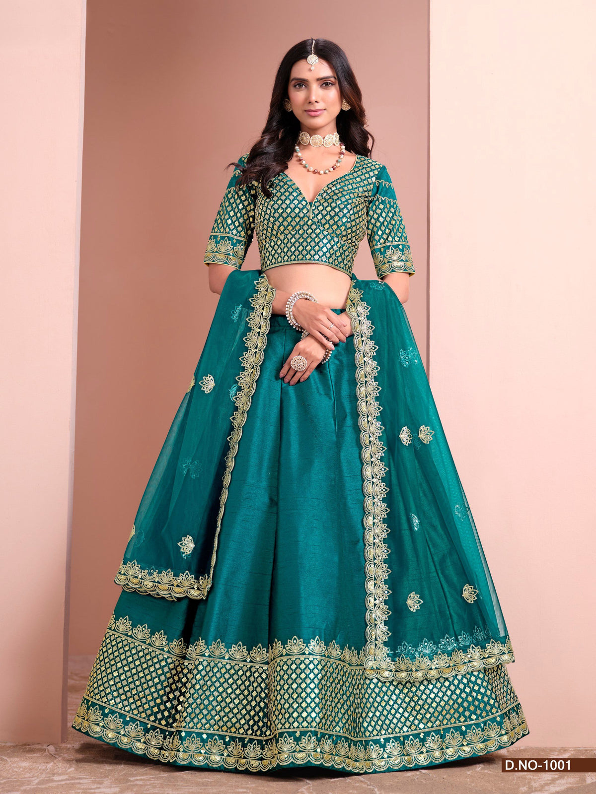 Anaita Turquoise Art Silk Designer Lehenga With Blouse | Grocsy