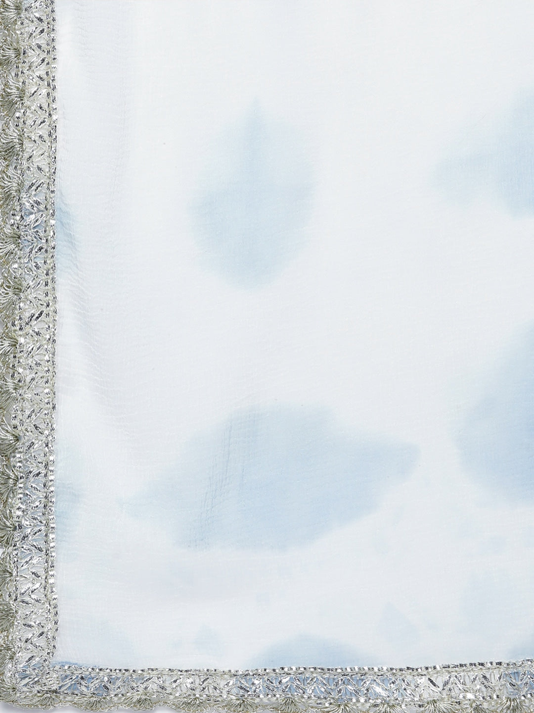HERE&NOW Women Blue & White Ethnic Embroidered Kurta with Trousers & With Dupatta | Grocsy