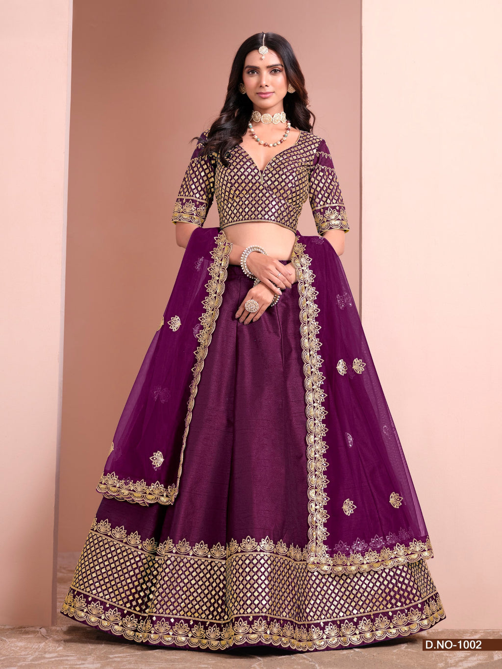 Anaita Purple Art Silk Designer Lehenga With Blouse | Grocsy