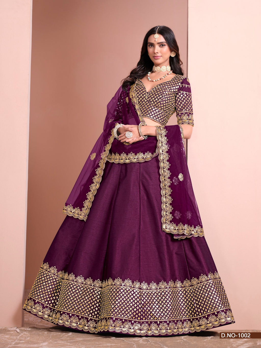 Anaita Purple Art Silk Designer Lehenga With Blouse | Grocsy