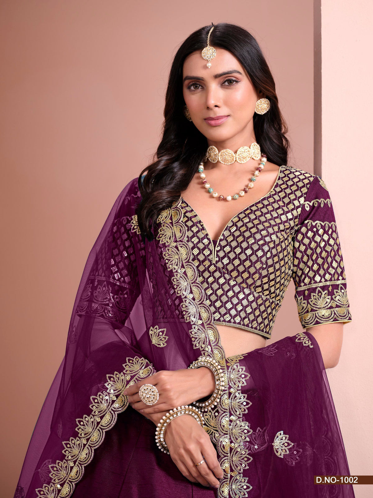Anaita Purple Art Silk Designer Lehenga With Blouse | Grocsy